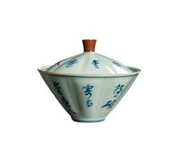 Bol de poésie manuscrite 100 ml - Théière chinoise en céramique - Bleu