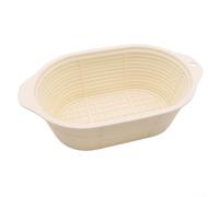 Bol de Preuve en Silicone pour Pain au Levain 26cm(Oval rice white)