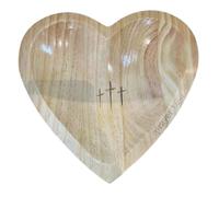 Bol de prière en bois avec cartes, en forme de cœur en bois, cadeau religieux adapté pour hommes et femmes, pour le christianisme, la fête des mères, un anniversaire (marron)