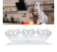 Bol de Protection de la Colonne cervicale Sustvita Cervical, Bol de Chat élevé avec 3 Bols inclinés pour se Nourrir Bien