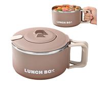 Bol de ramen à micro-ondes - Popista de style portable, de repas polyvalent | Pot thermique durable avec bande de silicone facile et bec d'évent adapté aux nouilles instantanées, farine