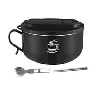 Bol De Ramen Avec Couvercle - Bol De Nouilles En Acier Inoxydable, Tasse De Nouilles Instantanées Isolées | Grand Bol De Soupe Ramen Avec Poignée, Boîte À Lunch Portable Récipient De Nourriture, Pot D