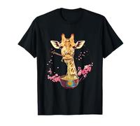 Bol de Ramen Japonais avec Fleurs de Sakura Girafe T-Shirt