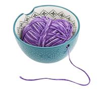 Bol de rangement en céramique pour fil à tricoter, crochet et accessoires (vert)