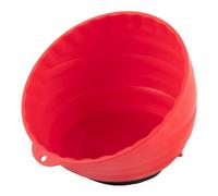 Bol de rangement magnétique en plastique ABS pour réparation automobile, 15,5 cm avec grande ouverture et ventouse, pour organisateur d'outils durable pour mécaniciens, gymnases et ateliers