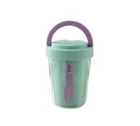 Bol de rangement portable pour salade de fruits avec couvercle, fourchette, récipient de stockage de fruits pour réfrigérateur avec passoire amovible, garde les fruits frais plus longtemps