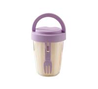 Bol de rangement portable pour salade de fruits avec couvercle, fourchette, récipient de stockage de fruits pour réfrigérateur avec passoire amovible, garde les fruits frais plus longtemps
