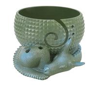 Bol de rangement pour fil, Bol à fil fantaisie dragon et œuf, bols à fil pour crochet, crochets de couture, organisateur(Vert)