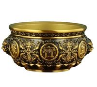 Bol de richesse Feng Shui en laiton, bassin au trésor pour décoration d'intérieur, décoration de prospérité pour la chance, l'eau rituelle et le vin