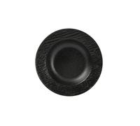 Bol de riz américain de couleur unie simple et exquis résistant à la chaleur sous glaçure couleur anti-repassage - Assiette creuse de 22,9 cm noire