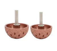 Bol de Roue de Polissage de Pneu Automatique 2 Pièces Bol de Roue de Polissage en Acier au Tungstène, Outil Rotatif de Tête de Meulage de Réparation de Pneu de Type Bol, Tête de