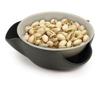 Joseph Joseph Double-Dish Bol de service apéritif pour olives, noix, avec sous bol pour les coquilles, Gris, Moyen