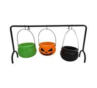 Bol De Service En Forme De Chaudron De Sorcière - Porte-Friandises Chaudron Sorcière | 3 Pièces avec Support pour Table Dessert Dînette Mariage Pique Nique Fête Extérieur Halloween