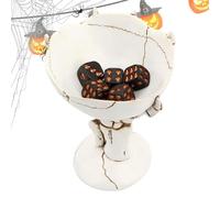 Bol de service en résine - Apprendre les lettres Helloween Snack Bowl, Halloween Candy Bowl - Squelette à main Squelette, bol d'affichage d'aliments, accessoires de maison hantée