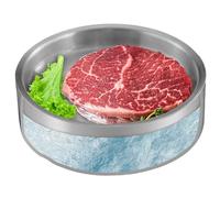 Bol de service froid - Conception en acier inoxydable, conservation optimale de la fraîcheur | Grand bol de service pour salades, fruits de mer, apéritifs et plats en extérieur, parfait pour réception