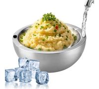 Bol de service réfrigéré, en acier inoxydable, pour les fêtes, pour sauces, salade, guacamole, fruits, buffet