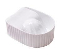 Bol de trempage des ongles - Outil de manucure spa - Acrylique - Pour salon de maison - Blanc - 14,8 x 11,5 x 5,7 cm