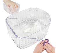 Bol de trempage pour ongles - Dissolvant Soak Off Manucure, Outil de poudre de trempage pour la maison et le salon, double couche d'eau chaude, spa, résistant, bout des doigts, acrylique, rose