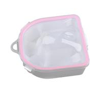 Bol de trempage pour ongles - Double couche - Bols de manucure suspendus pour adoucir les peaux mortes - Plastique - À suspendre - Fermoir à 4 côtés - Blanc
