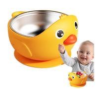 Bol de ventouse, conception de dessins animés, amortisseur, non-glissement, ensemble d'alimentation, tout-petits, entraînement pour manger sur vous-même, premiers aliments pour bébés, temps de collati