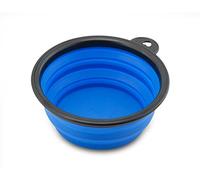 Bol de Voyage Pliable pour Chien Cats Pets Bol de Nourriture Bol d'eau dans la Couleur Bleue de la Marque PRECORN