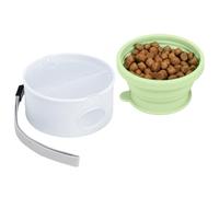 Bol de voyage pour chien, bol à collation pour chien - Conteneur de collations pour animaux de compagnie avec support de sac à déjections pour l'extérieur,Conteneur de stockage de nourriture pour anim