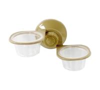 Bol d'eau à ventouse pour reptile, bol d'alimentation pour lézard - Mangeoire pour reptiles à double bol - Bol de nourriture et d'eau pour reptiles, tasse d'alimentation pour reptiles, pour dragon bar