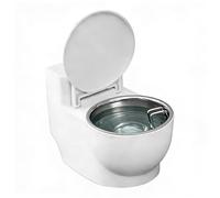 Bol d'eau Chat - Distributeur ABS | Abreuvoir Animaux Forme Toilette pour Chatons Chiots Chiens Maison Salle De Bain Salon Cuisine Fontaine Originale Récipient Hydratation