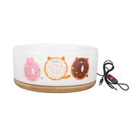 Bol d'eau chauffant USB en céramique, chauffage automatique, empêche la combustion à sec, bol thermique intelligent, abreuvoir chauffant pour chien et chat (S)