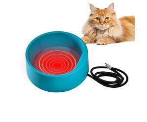 Bol d'eau chauffé pour chats, abreuvoir enfichable | Bol avec chauffage - Pour ferme, patio, chenil, écurie, volailles, chevaux, poulailler