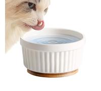 Bol d'eau chauffée pour Chats - Plat de Compagnie thermostatique en céramique pour Un Usage Hivernal, mangeur de réchauffement en Plein air | Bol de Chauffage de l'eau électrique pour Chats Sauvages,