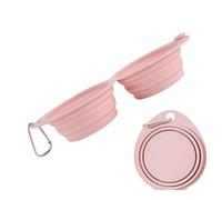 Bol D'eau De Chien - Bol De Voyage Dans L'eau | 2 Bols D'atelier Alimentaire | Double Aliment De Mangeoire Portable | Conteneur De Mangeoire Alimentaire Pliable Pour Chiots Chatons, Fournitures Pour A
