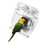Bol d'eau de Nourriture pour Oiseaux, Mangeoire INOX Anti-Fuite, Tasse d'alimentation Cage Perroquet avec Tige Debout et Rouleau pour Perroquets Calopsittes Inséparables Pinson