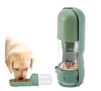 Bol d'eau de voyage pour chiot - Bouteille d'eau pour chien avec récipient de nourriture - Fournitures 2 en 1 pour animaux de compagnie - Accessoires pour chiens Fournitures d'alimentation avec filtre