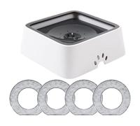 Bol d'eau flottant pour chat - Bols de nourriture flottants utiles pour chien de 2 l | Pas de bol d'eau pour chien qui goutte à goutte, pas de bouche mouillée Bol d'eau pour chien pour la maison