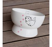 Bol d'eau pour chat surélevé, surélevé, en porcelaine, prévention des reflux, sans stress, choix de sécurité pour votre animal de compagnie, pour l'eau potable