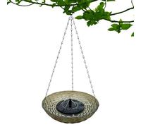 Bol d'eau pour oiseaux, bain d'oiseaux extérieur - Fontaines de bain d'oiseaux suspendues,Barboteur de bain de fontaine solaire de colibri, bol de bain d'oiseau de balcon pour la terrasse, la cour, le