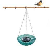 Bol d'eau pour oiseaux - Station à oiseaux à suspendre, fontaine solaire pour colibri, bain d'oiseaux pour balcon, terrasse, cour, patio
