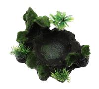 Bol d'eau pour Reptiles en Résine, Forme Pierre Naturelle | Petits Reptiles et Serpent, Usage Alimentation ou Boisson, Habitat Terrarium, Aspect
