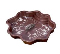 Bol d'eau pour Reptiles - Plat d'alimentation pour Tortues | Baignoire pour Tortue Grande Capacité,Bol d'alimentation pour Tortues, Baignoire pour Reptiles avec Rampe pour Lézards, Tortues