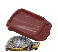 Bol d'eau serpent | Bol d'eau en forme de tortue avec échelles antidérapantes imitation roche | Plateau à eau pour décoration d'aquarium, piscine de reptile, accessoire d'habitat de tortue