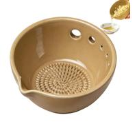 Bol décaper herbes 2 en 1 | Assiette râpe ail 2 en 1 | plaques râper l'ail résine, décapant herbes avec 5 tailles trous | Gadget décapage cuisine bol râpe fait main pour gingembre et légumes