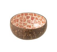 Bol déco coco mosaïque en coquillage rose