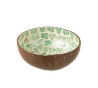 Jolipa Bol Coconut MOSAIQUE Noix DE Coco + Coquillage Vert