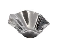 Bol décoratif à bord ondulé, bol de service polyvalent for fruits et amuse-gueules, vaisselle for la cuisine le salon Bol à fruits pour table(Silver)