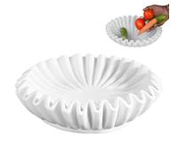 Bol décoratif à volants - Bol antique simulé, plat à bord cannelé | Fruits pour servir des collations avec un design rustique à volants, habilement conçu pour servir des fruits, des collations, des