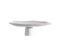 Bol décoratif Coupe à fruits en céramique, pieds hauts, grande capacité, idéale for la décoration intérieure, au centre de table manger ou sur un comptoir Pour la décoration intérieure(Blanc,Grand)