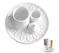 Bol d'Encens 4 en 1, Brûleur d'Encens 4 en 1, 4 en 1 Porte-Encens, Porte-Encens Décoratif, Porte-Encens en Céramique, Bol Porte-Encens, Palo Santo Porte Encens, pour Le Yoga, la Méditation