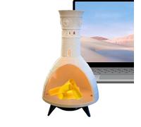 Bol d'encens à Compact - diffuseur d'aromathérapie en céramique élégant, Affichage de fumée décorative | Décor à de Bougies à cheminement réaliste, pièce de Relaxation de Salon et Chambre à co