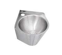 Bol d'évier Évier de salle bain d'angle mural rond en acier inoxydable cuisine simple for camping-car (sans robinet)